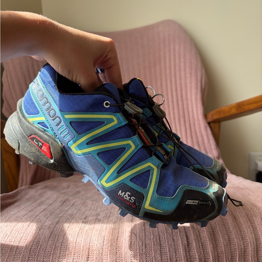 Salomon Speedcross 3 Blue Trail Running Shoes US 8 Women ClimaShield